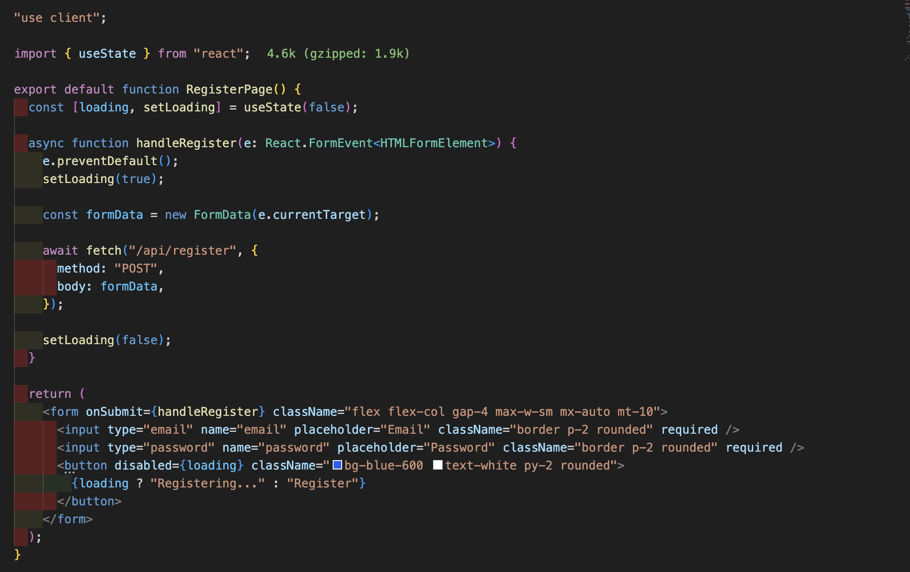 A project preview