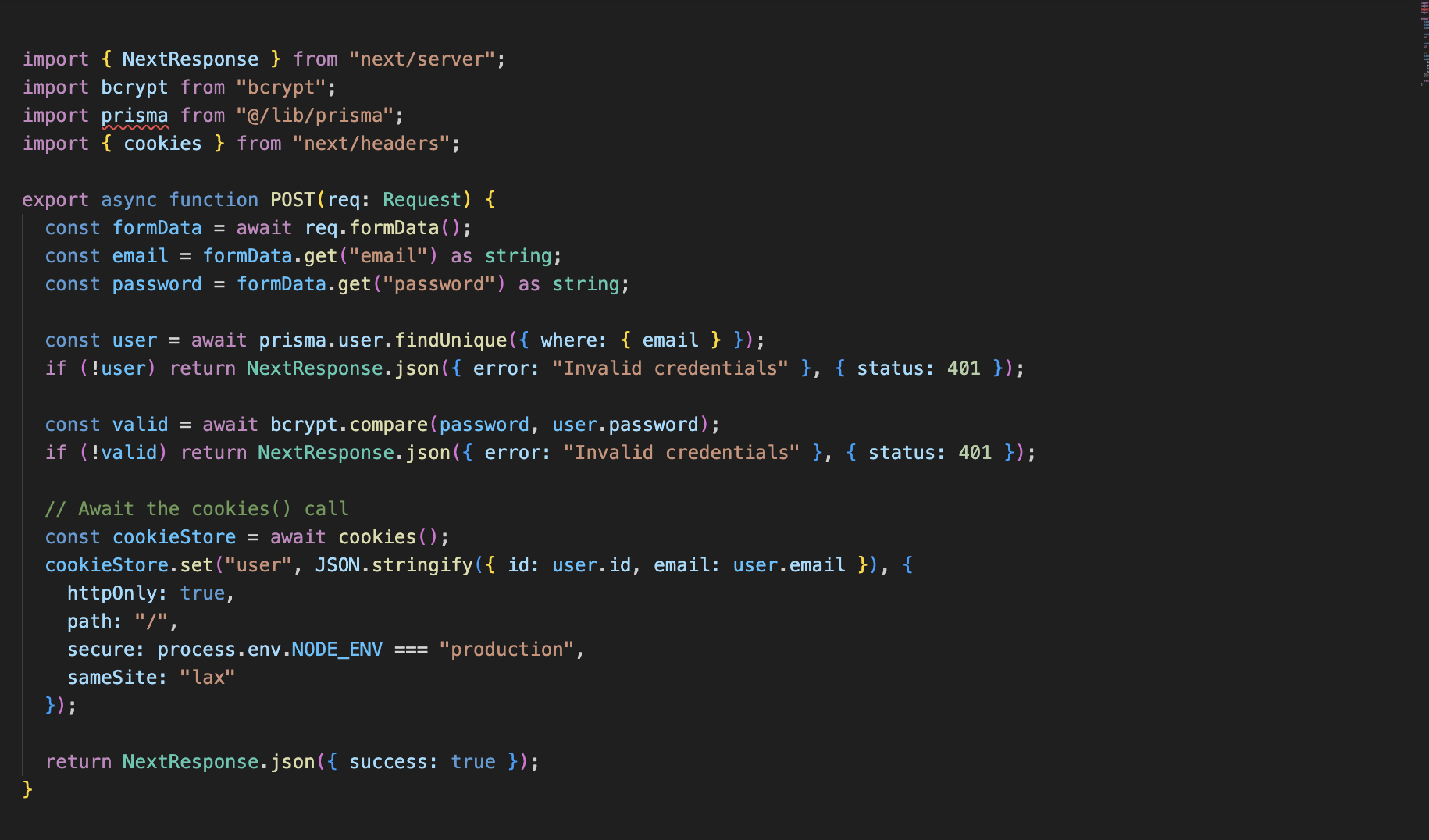 A project preview