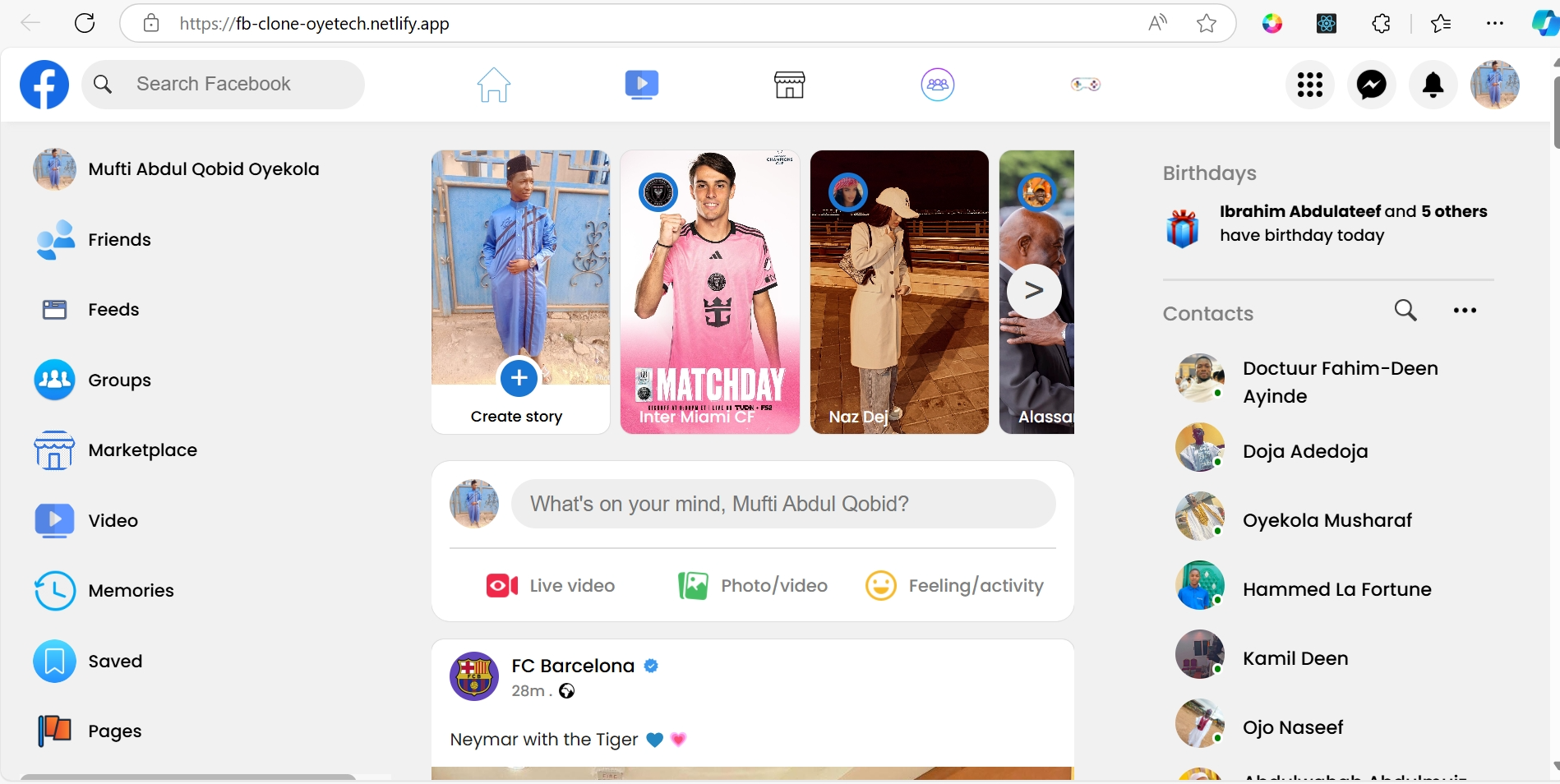 Facebook Clone
