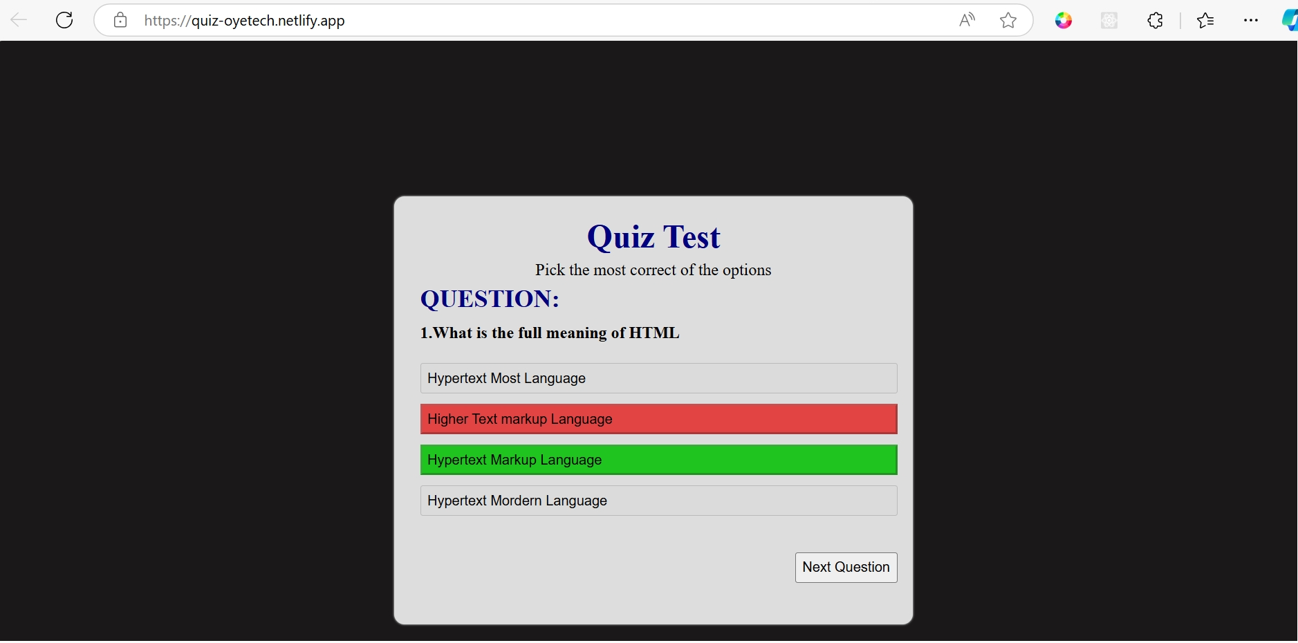 Quiz App