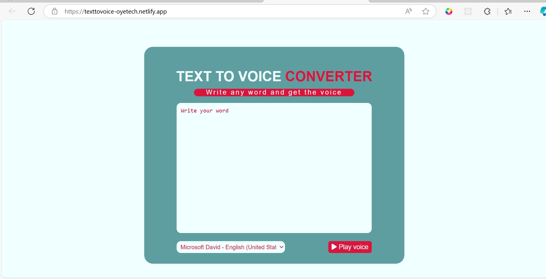 Text To Voice