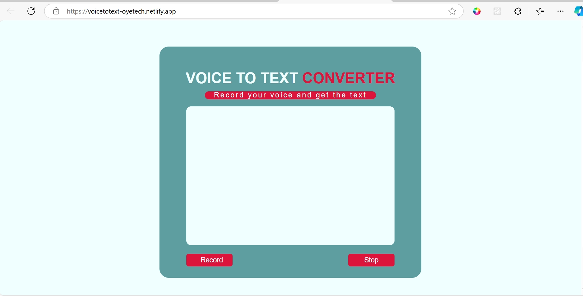 Voice To Text